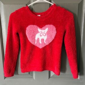 Harper Canyon Fleece Heart Bulldog Sweater